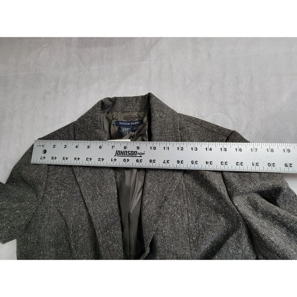 Boston Proper Women's Single-Breasted Polyester Blend Casual Blazer Gray 6 NEW - Picture 6 of 8